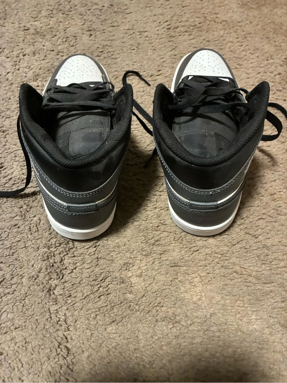 Jordan Black and White High-Top Sneakers